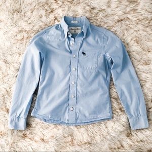 Abercrombie Boys Oxford Blue Button Down M 8